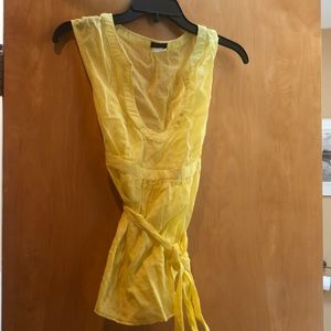 Yellow j-crew blouse